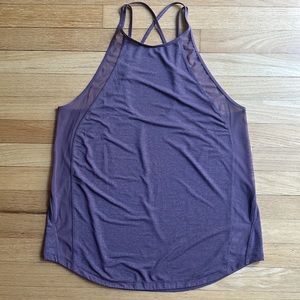 Lululemon Run Off-route Tank Heathered Smoked Mulberry/smoked Mulberry